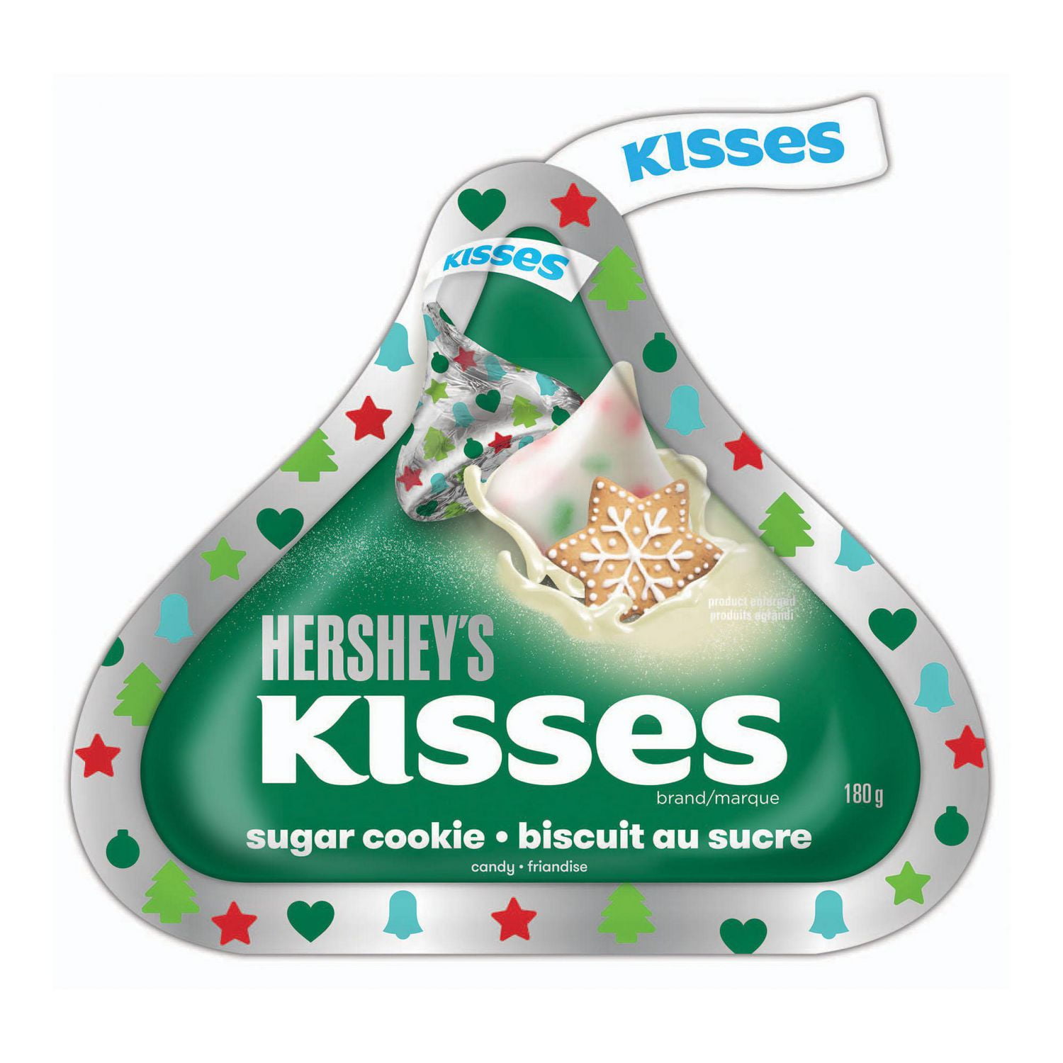 HERSHEY'S KISSES Candy, Sugar Cookie, Holiday and Christmas Candy ...