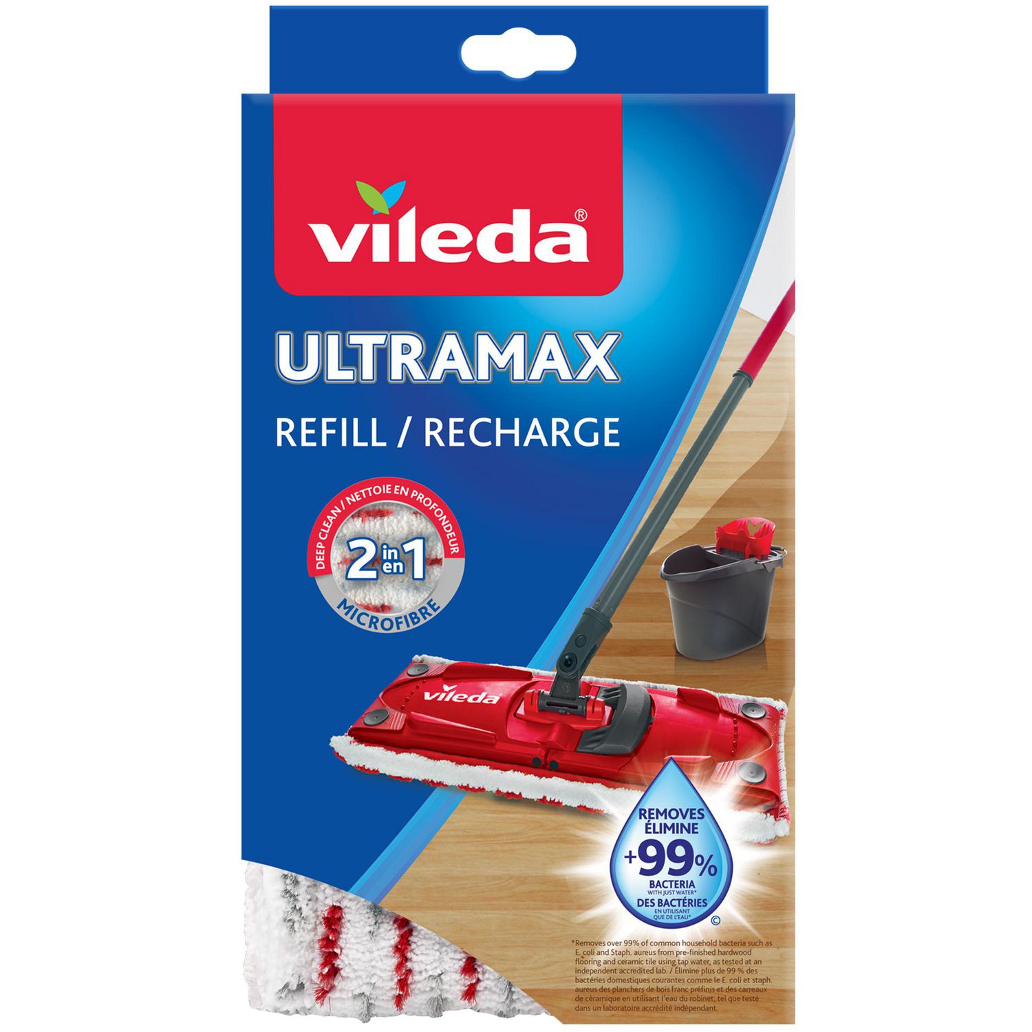 Remplacement des tampons de nettoyage de recharge en microfibre pour la  vadrouille Vileda 1-2