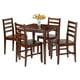 Table de salle à manger Kingsgate 5 pièces avec 4 chaises à dossier à barrettes Hamilton de Winsome - 94537 – image 7 sur 9