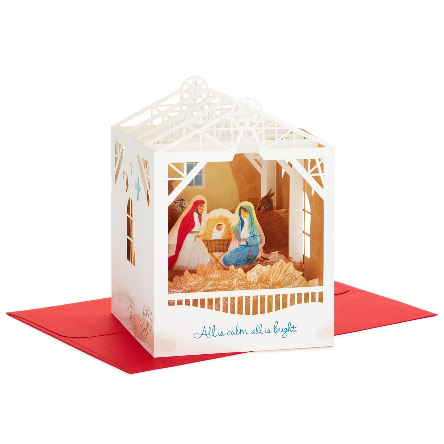 Hallmark Paper Wonder Religious Pop Up Christmas Card 