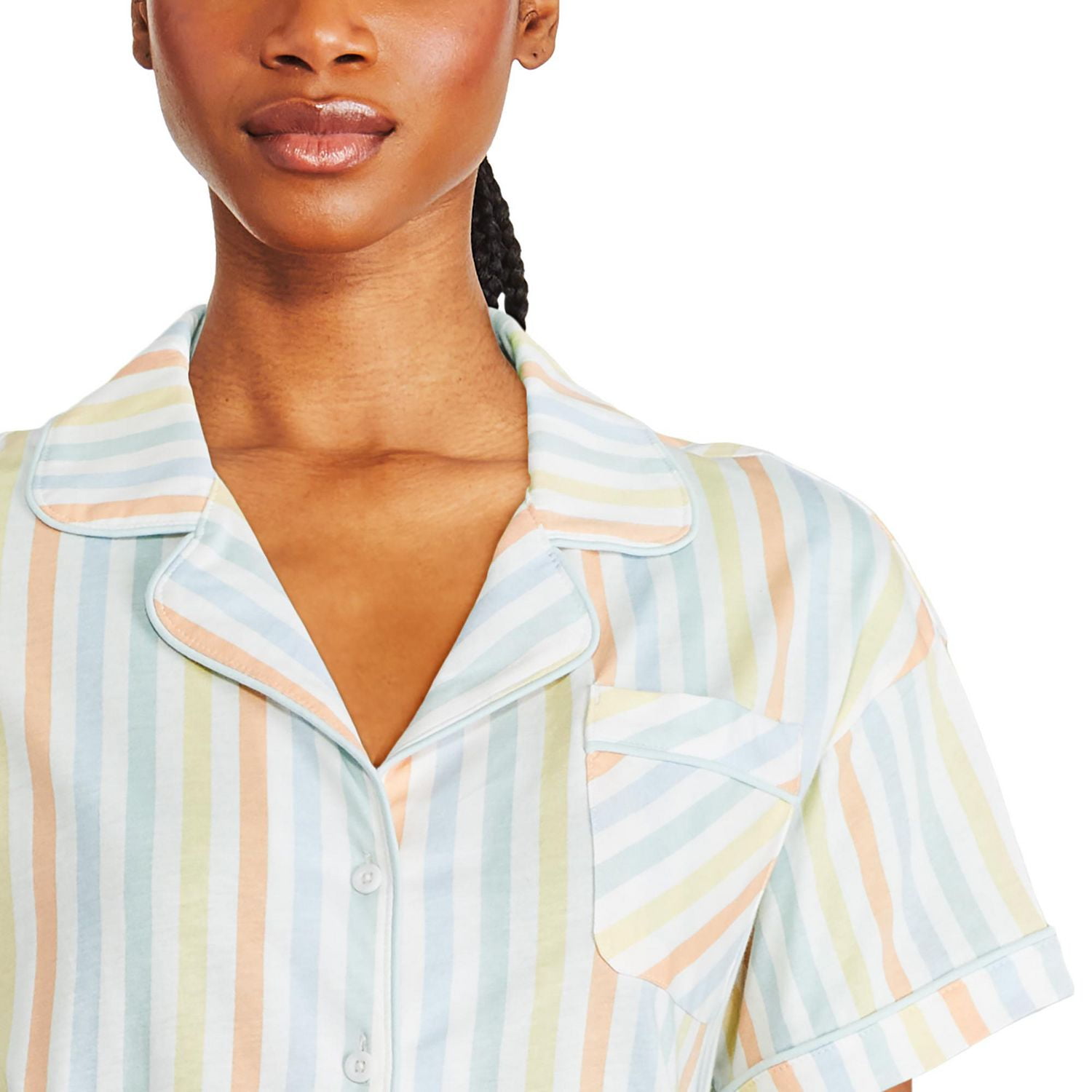 George Women's Notch Collar Pajama 2-Piece Set