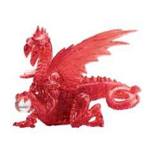 Casse-tête en cristal 3D de luxe de dragonne rouge de Bepuzzled
