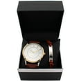 thumbnail image 3 of Men's Brown Leather Watch & Bracelet Set, 3 of 3
