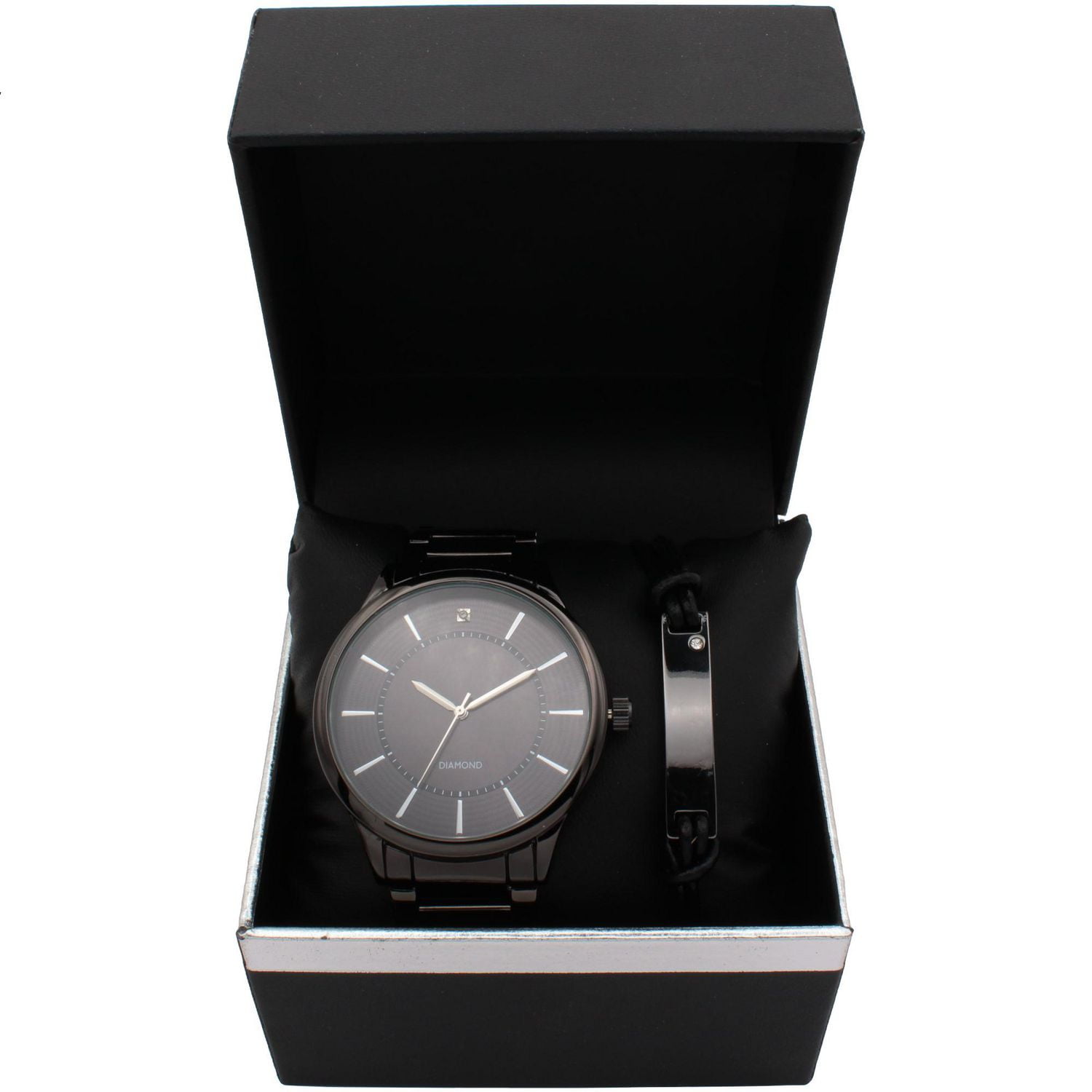 Men's Gunmetal Watch & Matching ID Bracelet