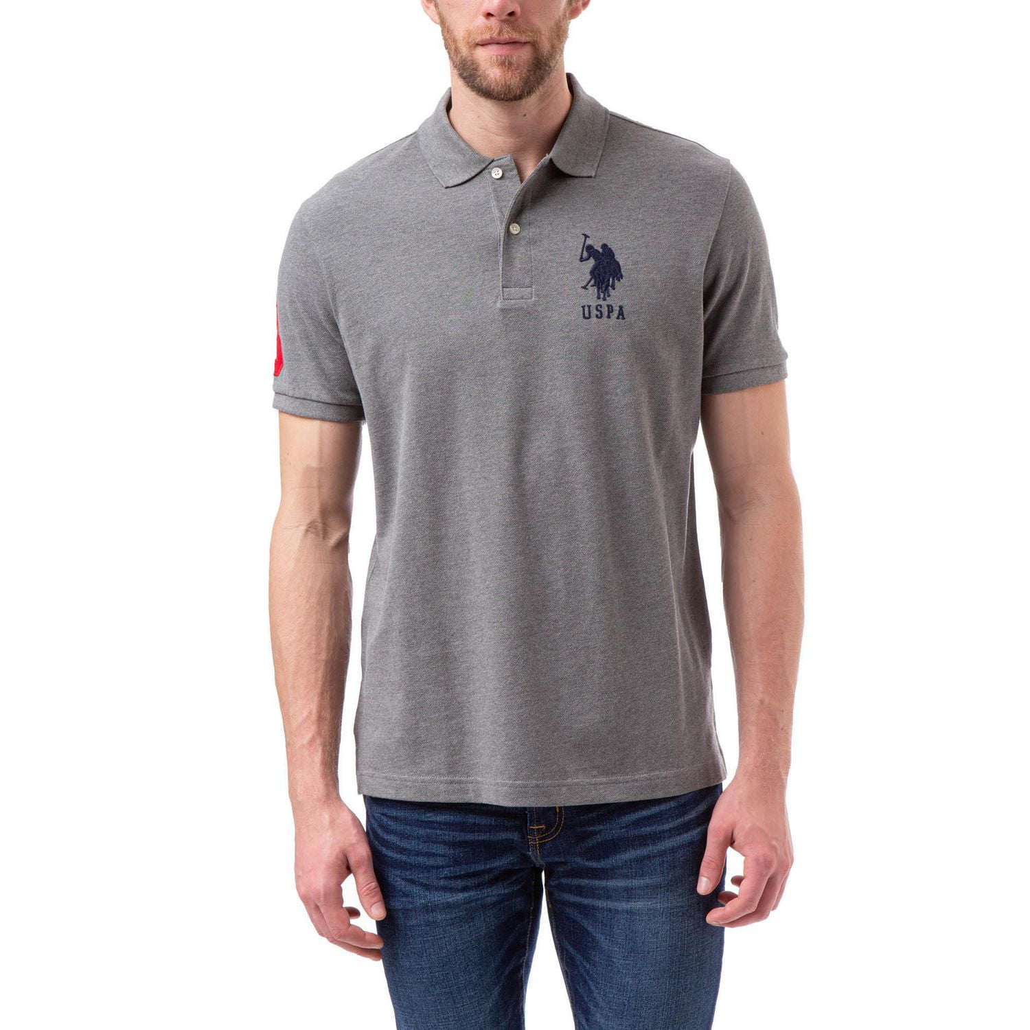 U.S. POLO ASSN Men's Solid Pique Polo, Polo Shirt