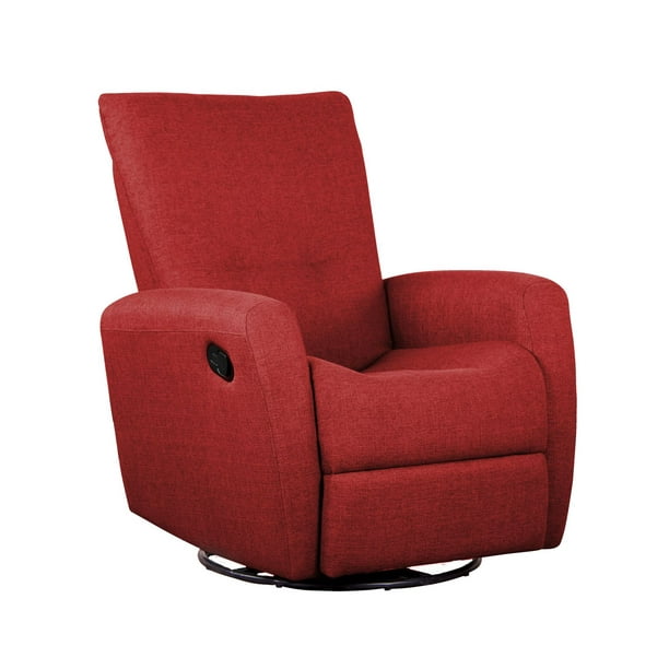 Fauteuil inclinable pivotant D859 de Shermag - polyester - rouge