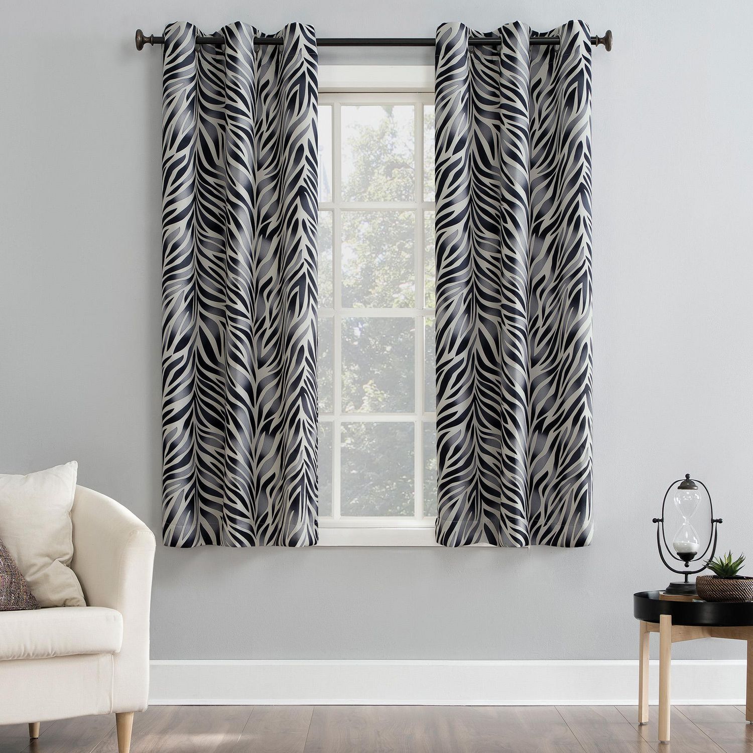 Mainstays Blackout Zebra Print Curtain Panel Walmart Canada