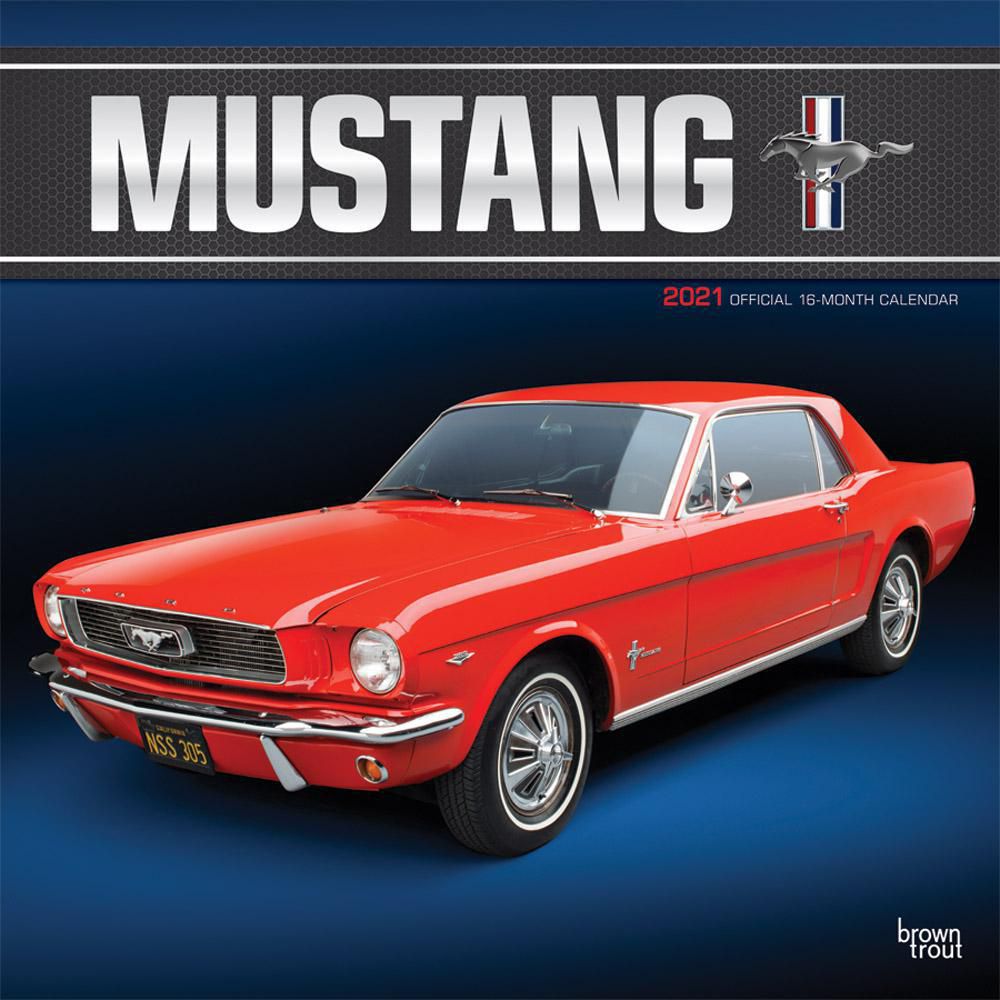 Mustang 2021 12 x 12 Inch Monthly Square Wall Calendar with Foil