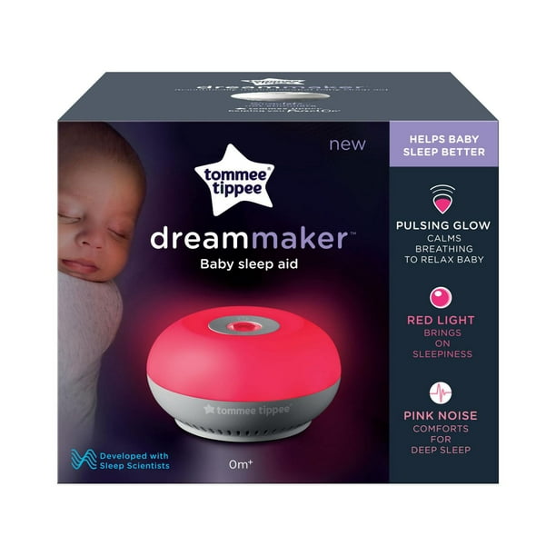 Le Baby Sleep Machine Dreammaker de Tommee Tippee, Bruit Rose, Veilleuse  Rouge