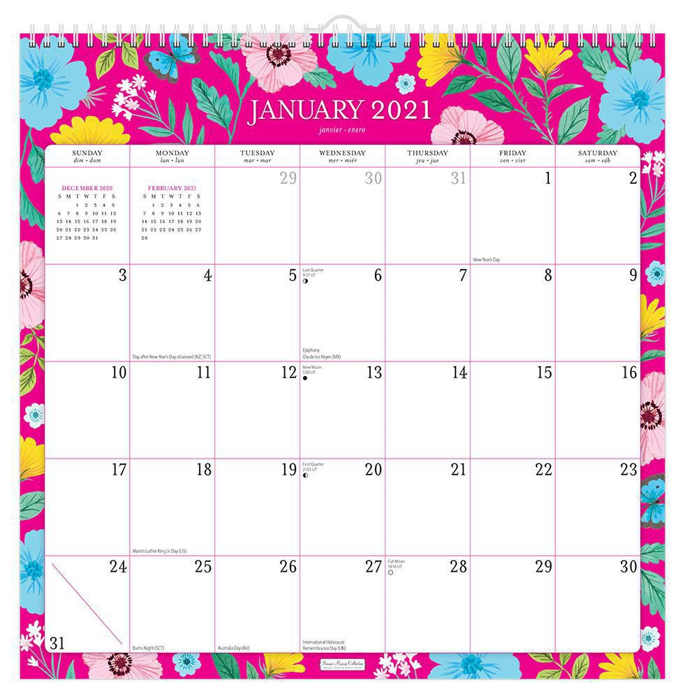 Bonnie Marcus 2021 12 x 12 Inch Monthly Square Wall Calendar, Fashion