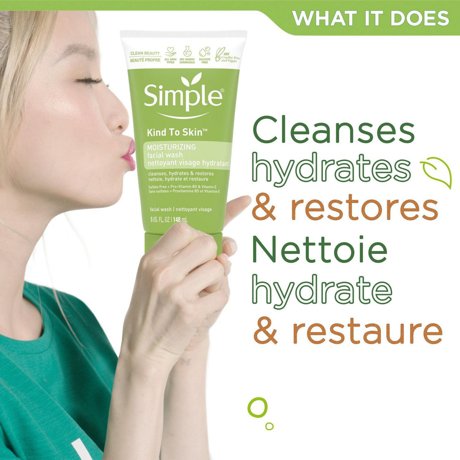 Simple Kind to Skin Moisturizing Face Wash