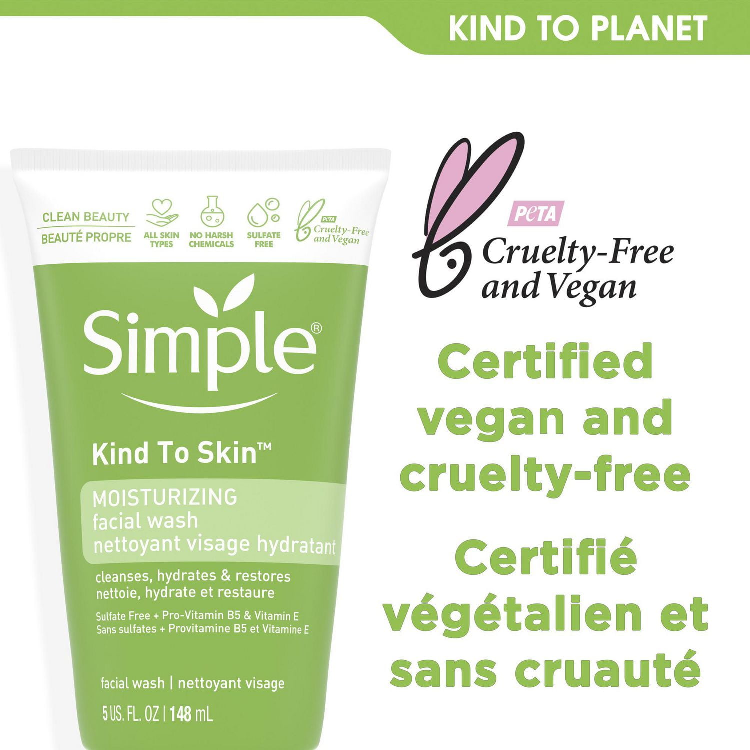 Simple Kind to Skin Moisturizing Face Wash