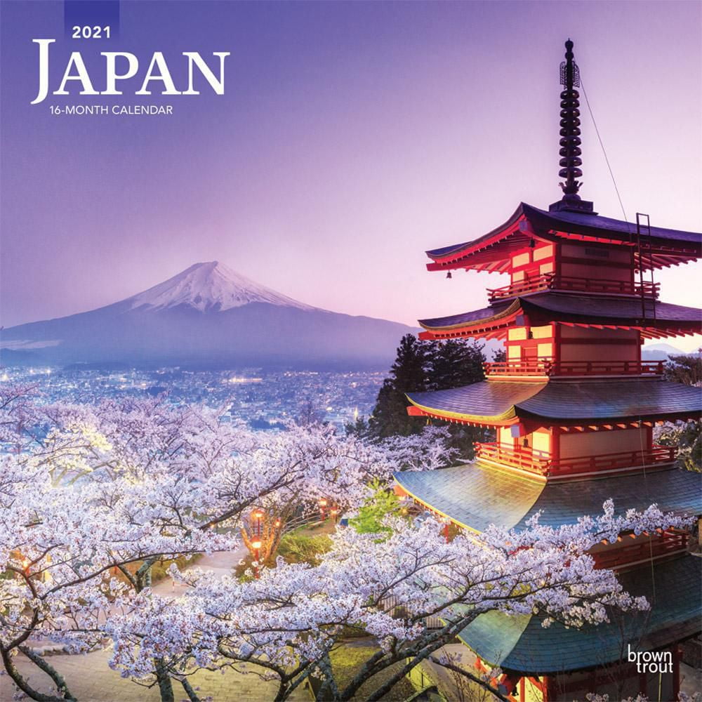 Japan 2021 12 x 12 Inch Monthly Square Wall Calendar, Scenic Travel ...