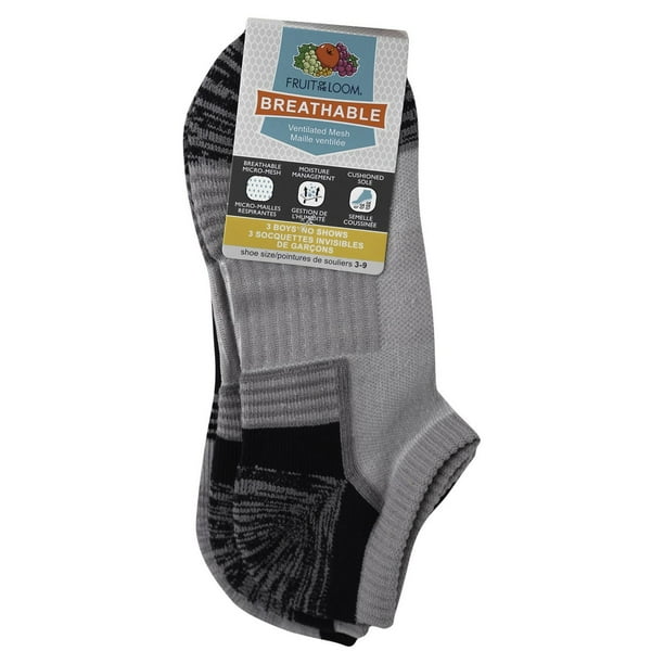 Fruit of the Loom Boys No Show Socks- 3 Pack - Walmart.ca