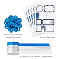 thumbnail image 4 of Hallmark Navy Blue Christmas Wrapping Paper Set (90 sq. ft. ttl, 10 Bows, 4 Ribbon Colours, 40 Gift Tag Stickers) Snowman, Stripes, Snowflakes, 4 of 8
