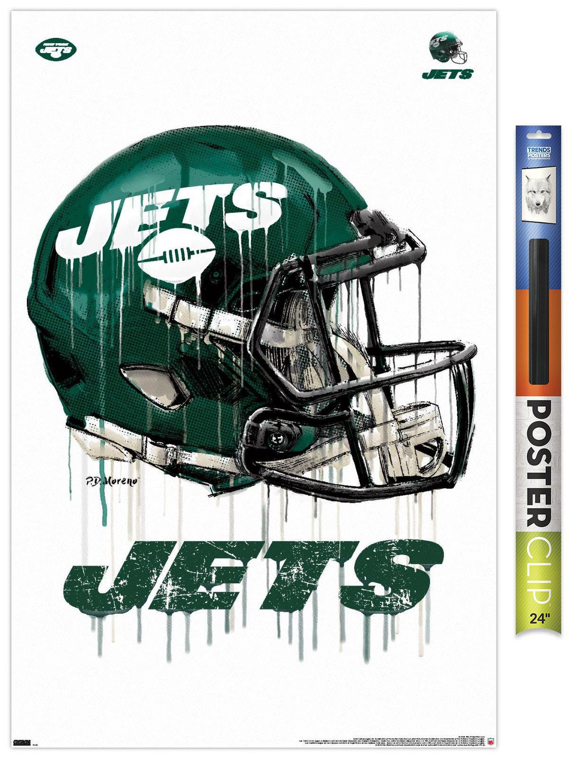 NFL New York Jets - Drip Helmet 20 Wall Poster, 22.375 x 34