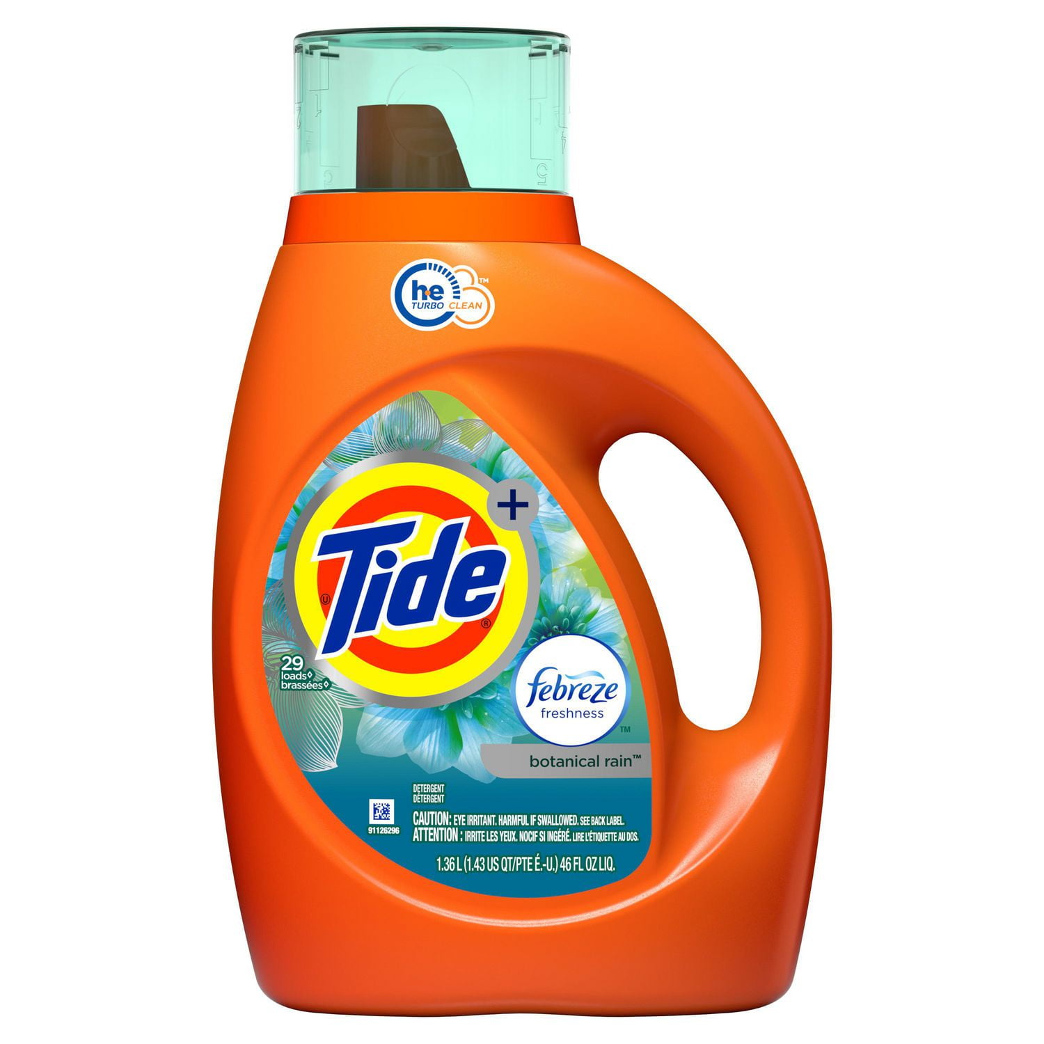 Tide Plus Febreze Freshness Botanical Rain HE Turbo Clean Liquid ...