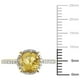 Bague halo en forme de auréole Tangelo avec citrine 1,25 ct PBT et accents de diamants en or jaune 10 k – image 3 sur 4