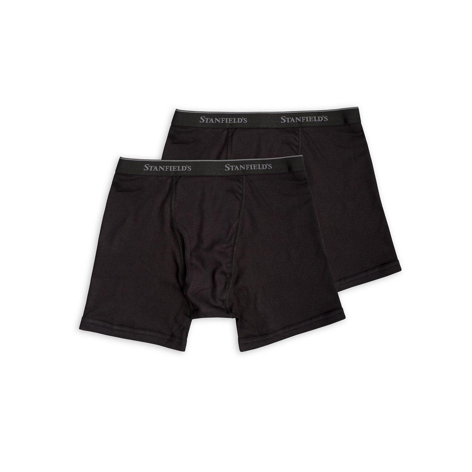 6 PACK Men's Boxer Briefs Underwear 100% Cotton Trunk Shorts Black Gray Lot  S-3X