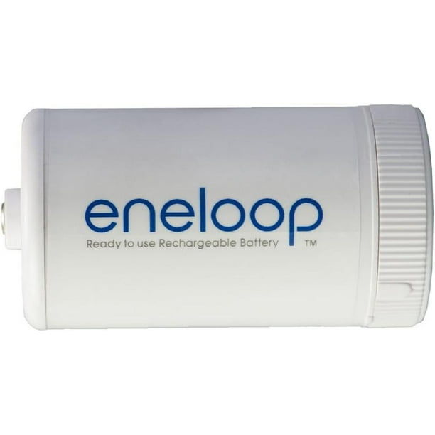 eneloop D Spacers with 2 AA eneloop 2100
