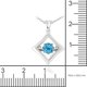 Collier dansant Pure à topaze bleue d'1 carat PBT en forme de diamant montée dans de l’argent sterling 925 - 5,25 mm – image 2 sur 3