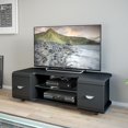 thumbnail image 3 of CorLiving Panorama Black TV Stand with Casters, 3 of 4