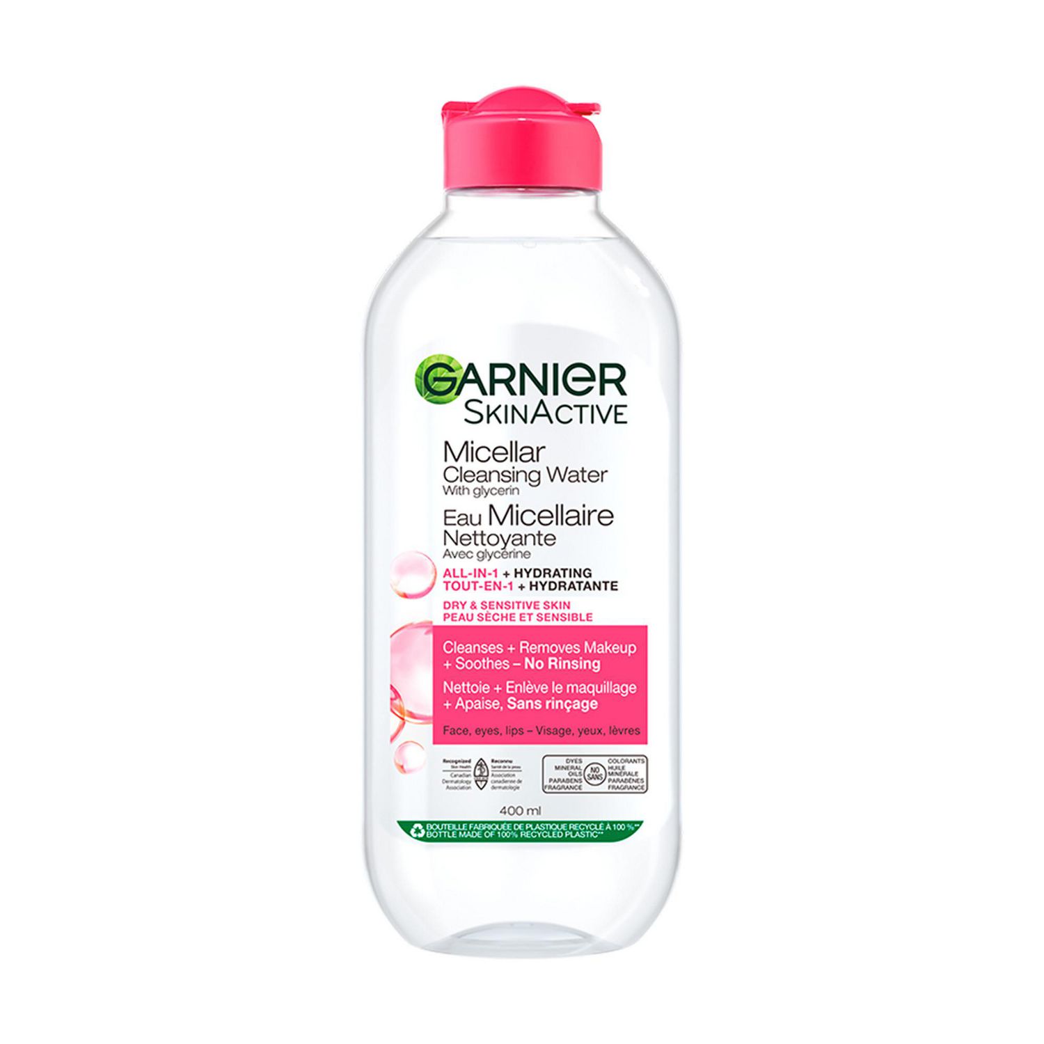 SkinActive eau nettoyante micellaire, peau sensible – Garnier : Nettoyant