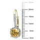 Boucles d'oreilles à levier Tangelo avec citrines 1,50 ct PBT et accents de diamants en or jaune 10 k – image 2 sur 4