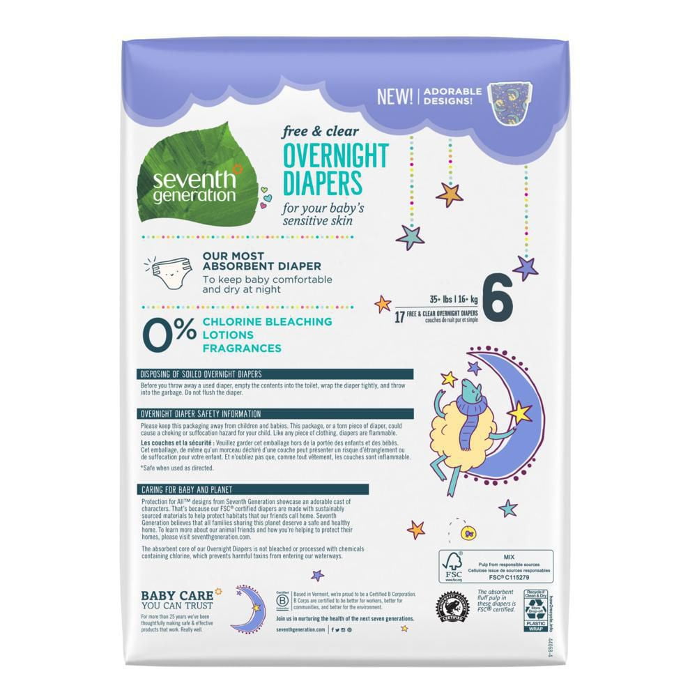 Seventh generation clearance nighttime diapers