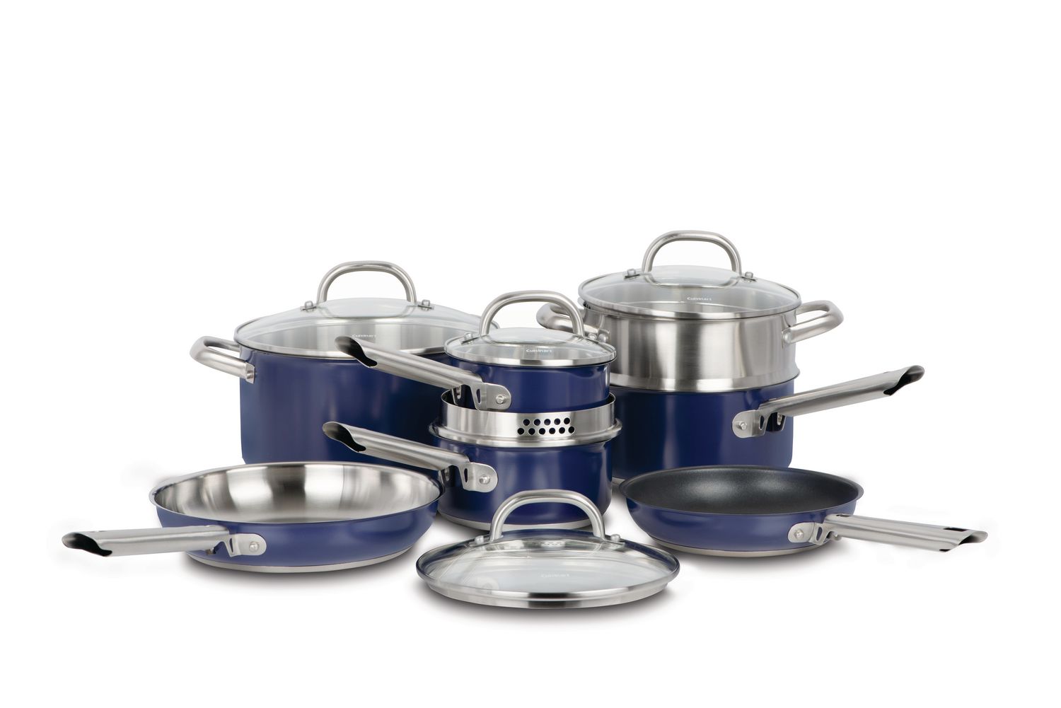 Cuisinart 12 Piece Blue Stainless Steel Cookware Set -88-12BC | Walmart Cuisinart 12 Piece Stainless Steel Cookware Set