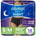 thumbnail image 1 of Always Discreet Adult Incontinence Overnight Underwear for Women, S/M, Up to 100% Bladder Leak Protection, 1 of 8