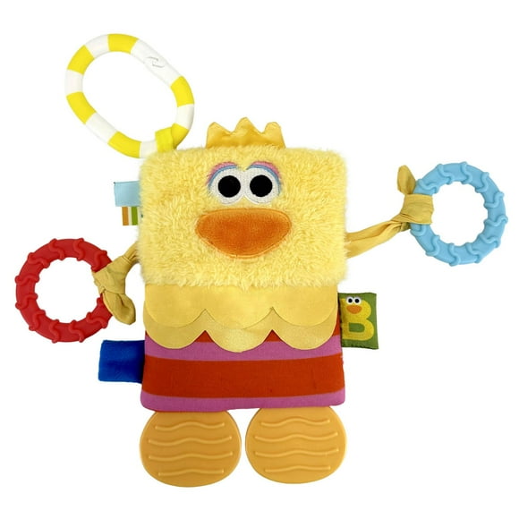 Kids Preferred Sesame Street Big Bird Tug and Tag Plush Activity Toy, 7.5 inches