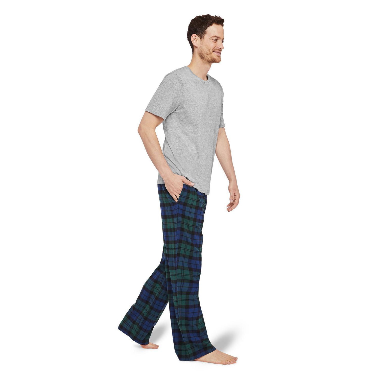 George Men's Knit Tee and Woven Pants 2-Piece Set