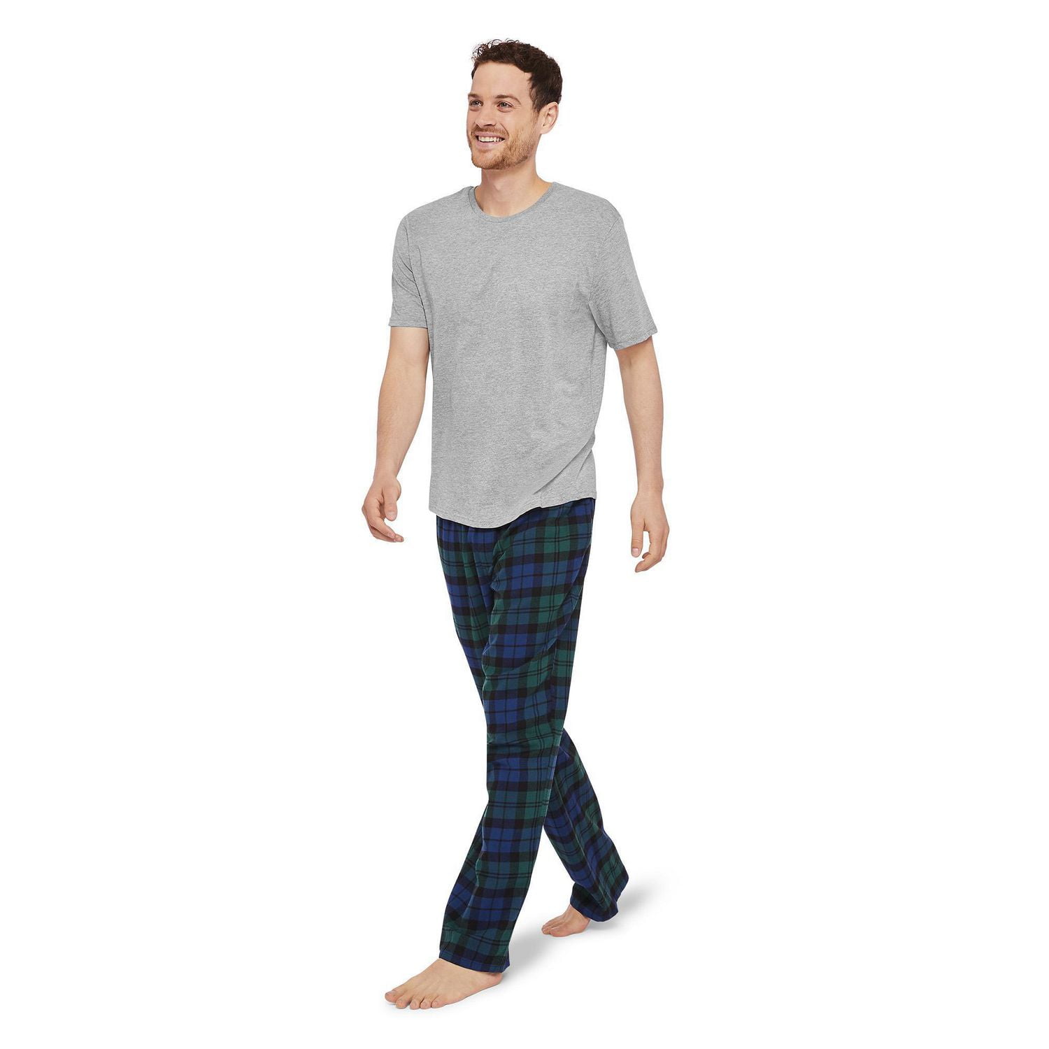 George Men's Knit Tee and Woven Pants 2-Piece Set