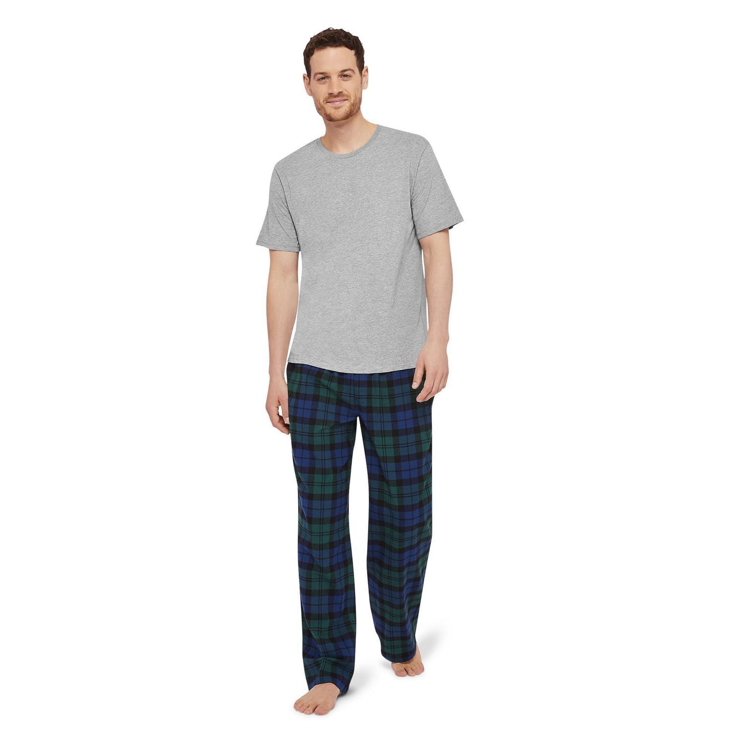 George Men's Knit Tee and Woven Pants 2-Piece Set