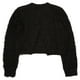 Cardigan en tissu pelucheux noir à encolure à pierreries George British Design pour filles – image 2 sur 3