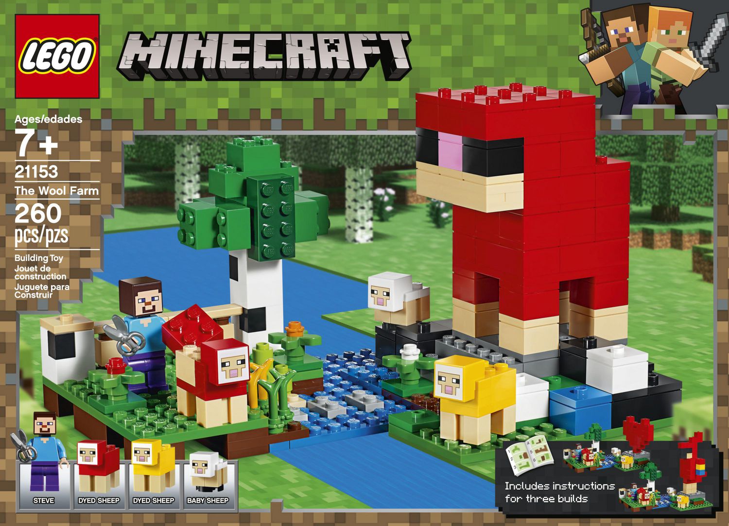 Lego minecraft wool farm sale