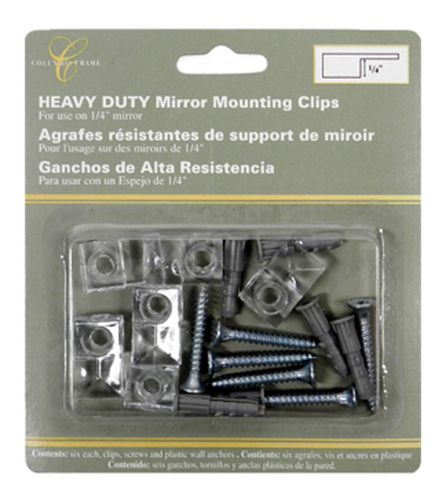 Mirror Mounting Clips Canada, Clear Mirror Mounting Clips
