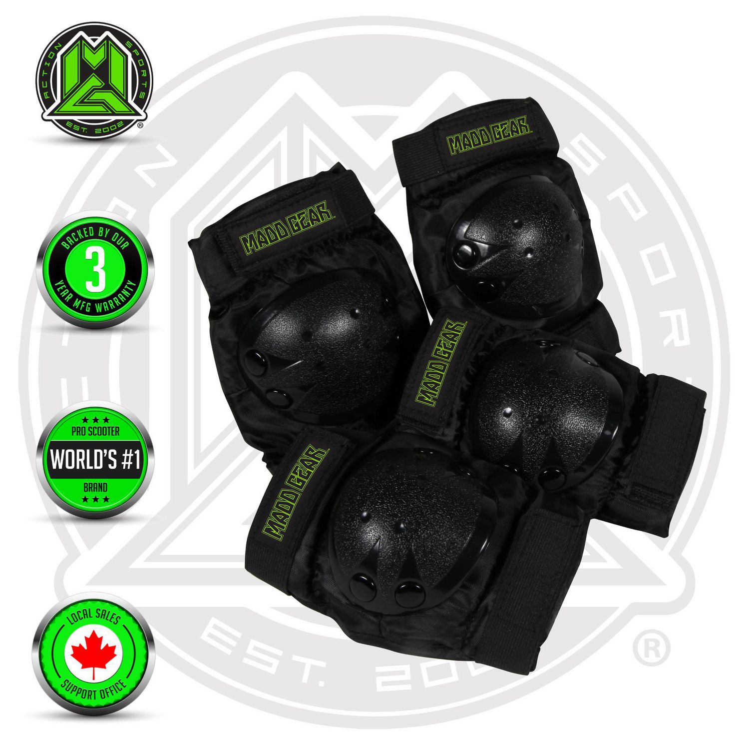 Details about   Madd Gear Carve Protective Knee & Elbow Pads Junior Size Includes Sticker Pack 