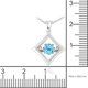 Collier dansant Pure à aigue-marine de 3/4 carat PBT en forme de diamant montée dans de l’argent sterling 925 - 5 mm – image 2 sur 3