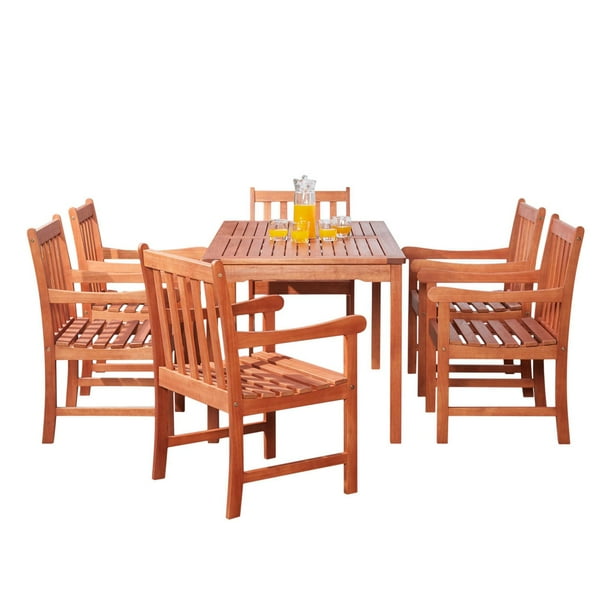 Malibu Outdoor 7piece Wood Patio Dining Set Walmart.ca