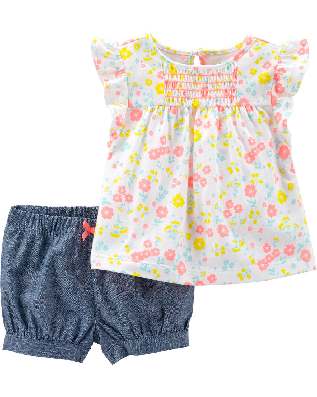 Child of Mine made by Carter's Toddler Girls 2pc set - floral short ...