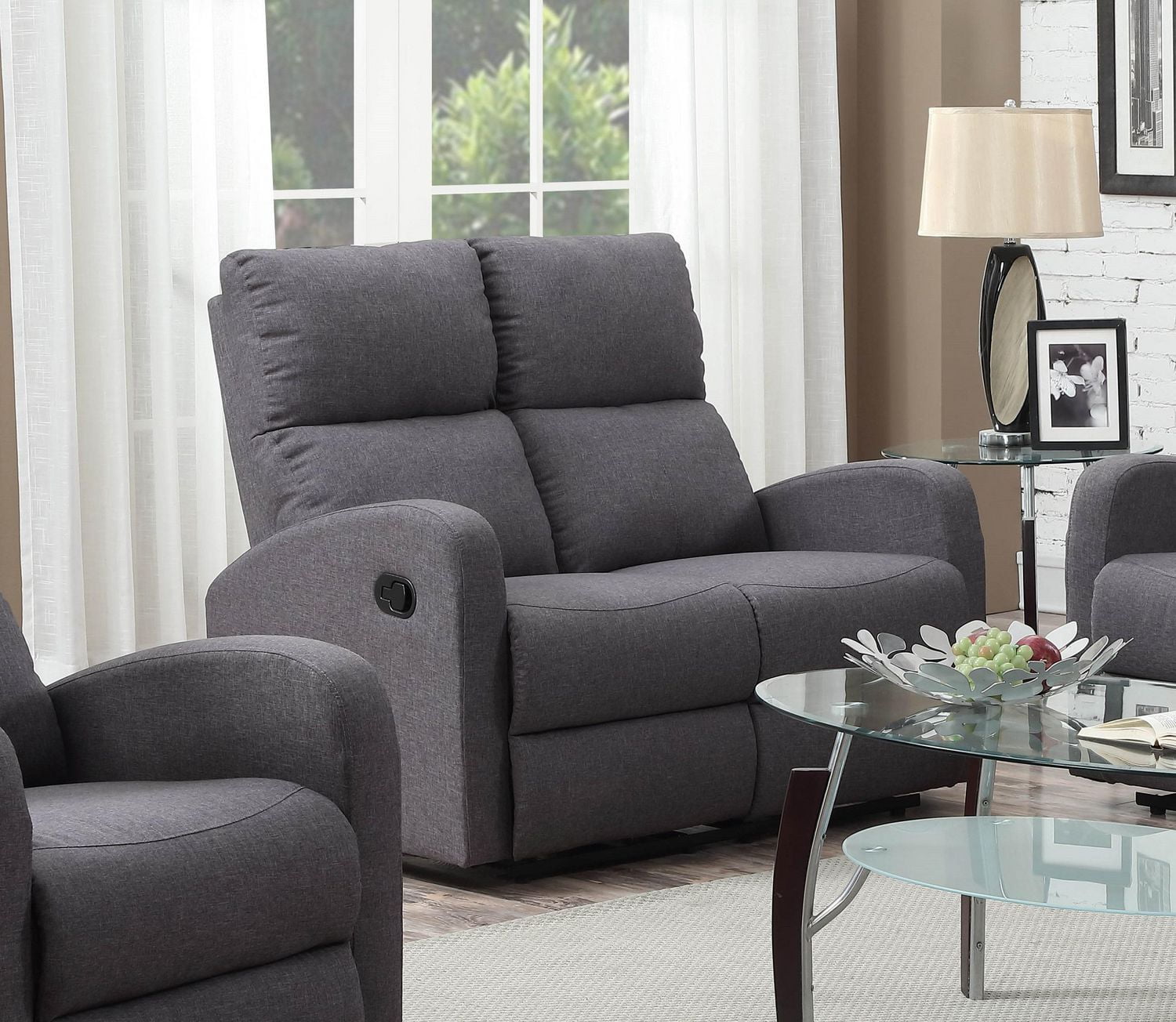 Topline Home Furnishings Smoke Grey Motion Loveseat Walmart Canada