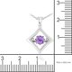 Collier dansant Pure à améthyste de 3/4 carat PBT en forme de diamant montée dans de l’argent sterling 925 - 5 mm – image 2 sur 3