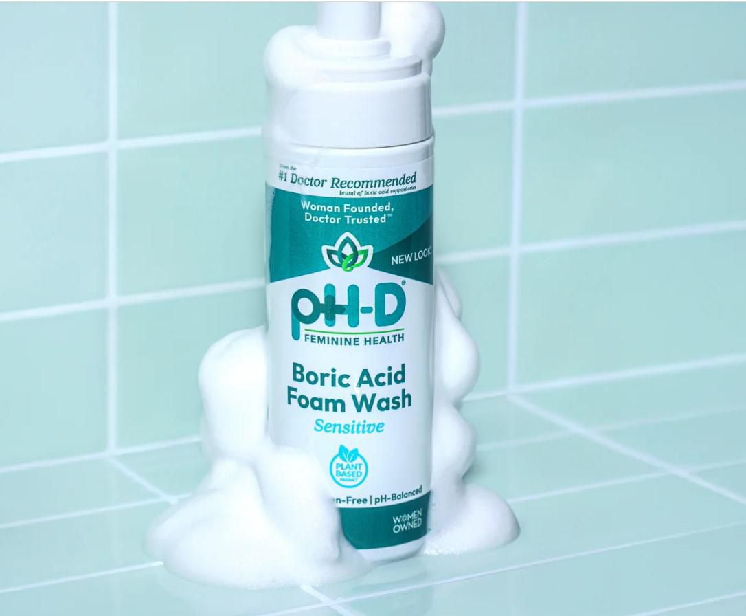 PH-D MOUSSE NETTOYANTE À L'ACIDE BORIQUE, SENSIBLE 6OZ