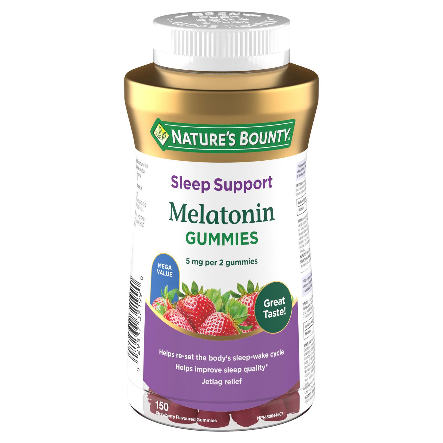 NATURE'S BOUNTY Melatonin, 2.5mg, Re-Sets the Body's Sleep Cycle & Improve Sleep Quality
