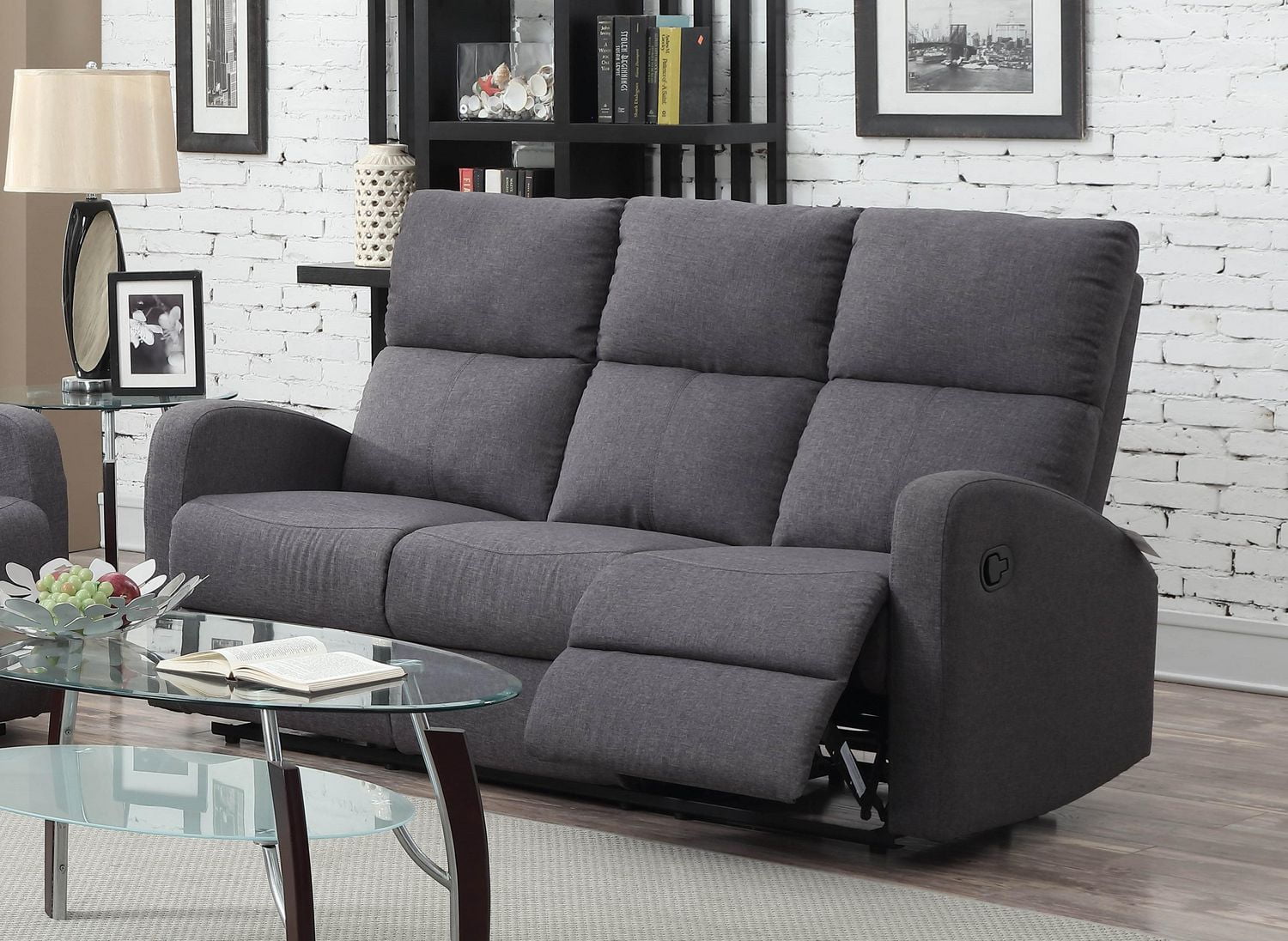 Topline Home Furnishings Smoke Grey Motion Sofa Walmart Canada