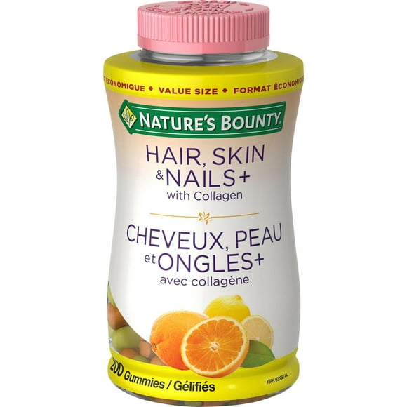 Hair Skin & Nails+ with Collagen Gummies, 200 Gummies
