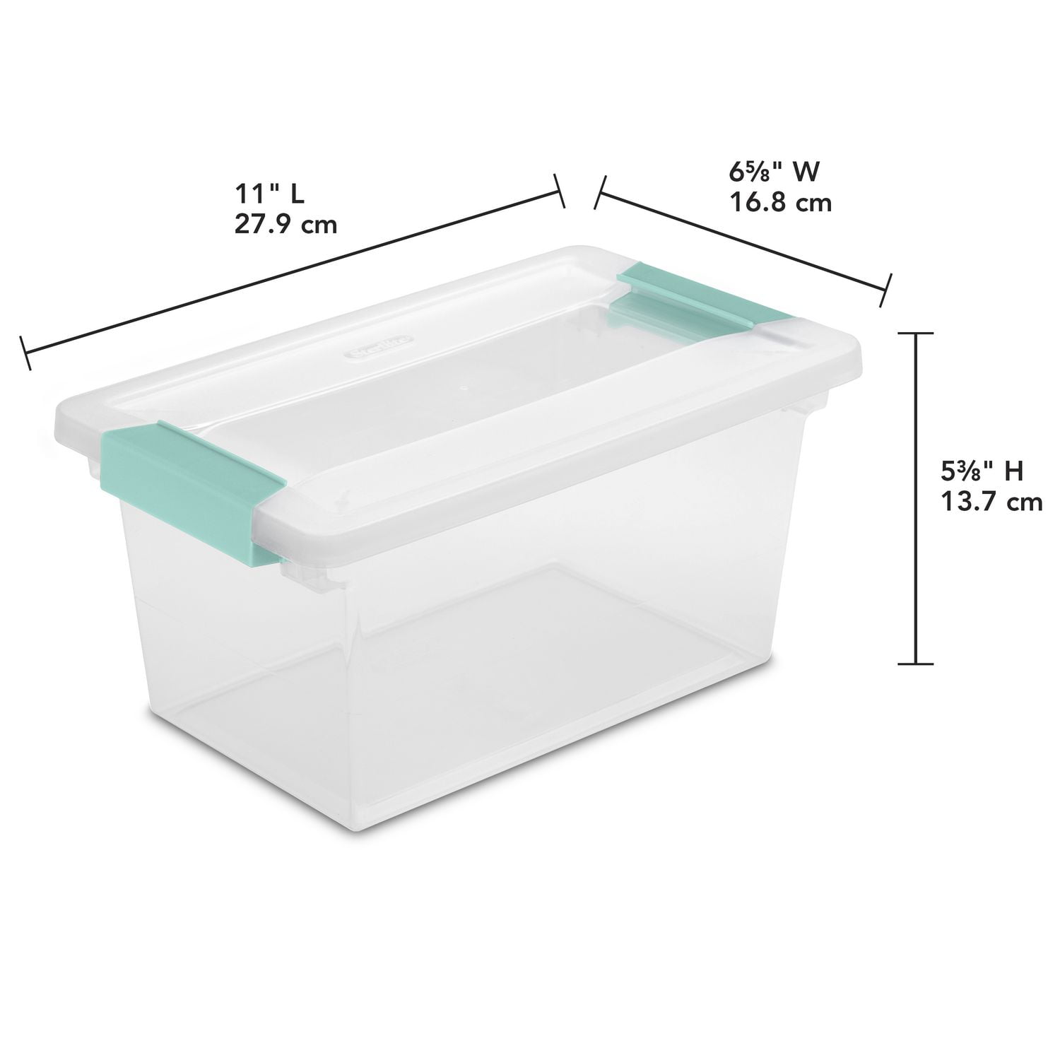 Sterilite Clear Medium Clip Box, 1 each 