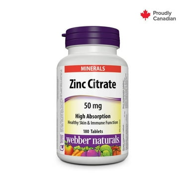 Webber Naturals Citrate de Zinc 50 Mg